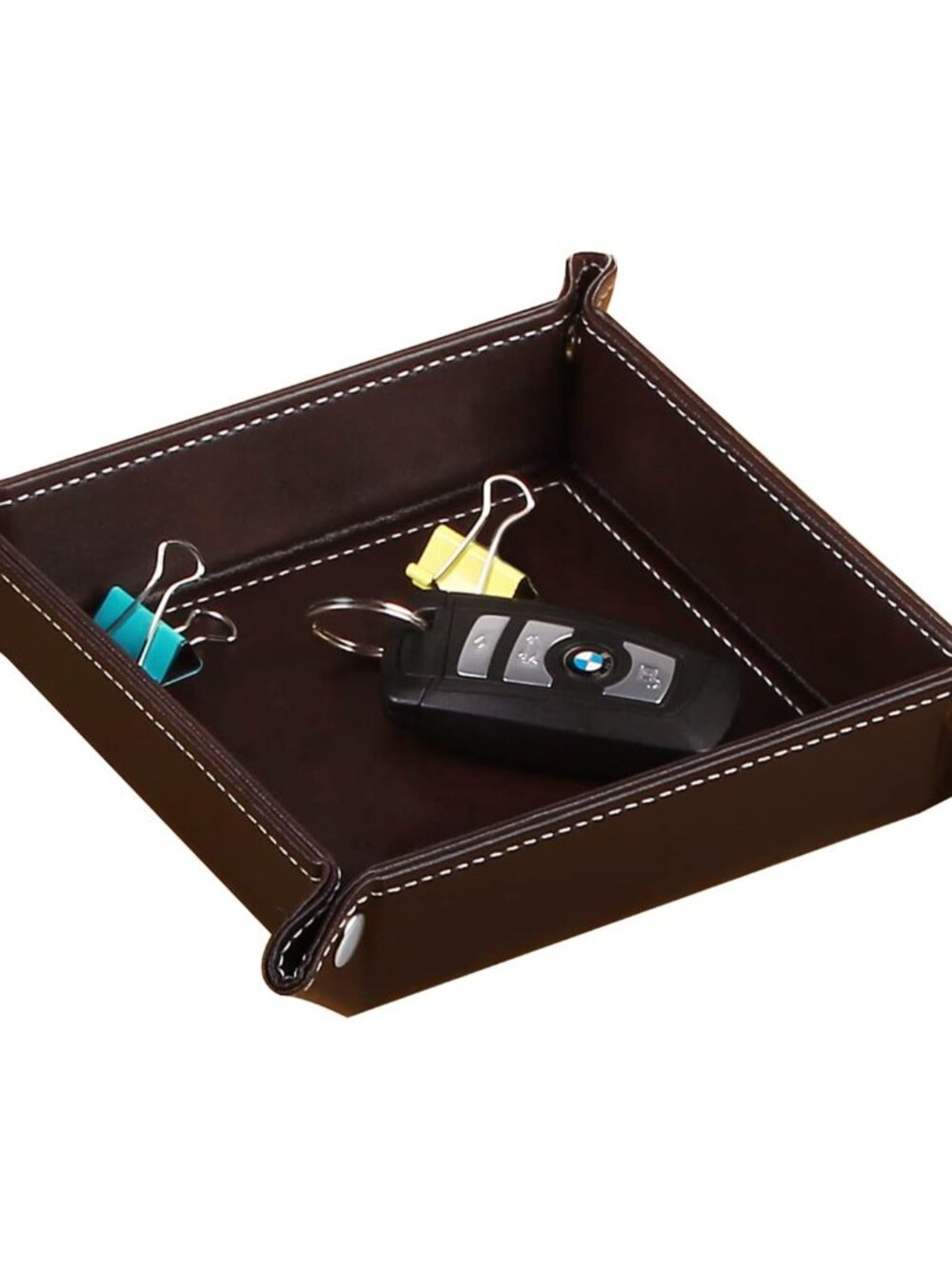 Valet Tray Leather Catchall Jewelry Tray Dice Box Bedside Tray Key Phone Coin Ch